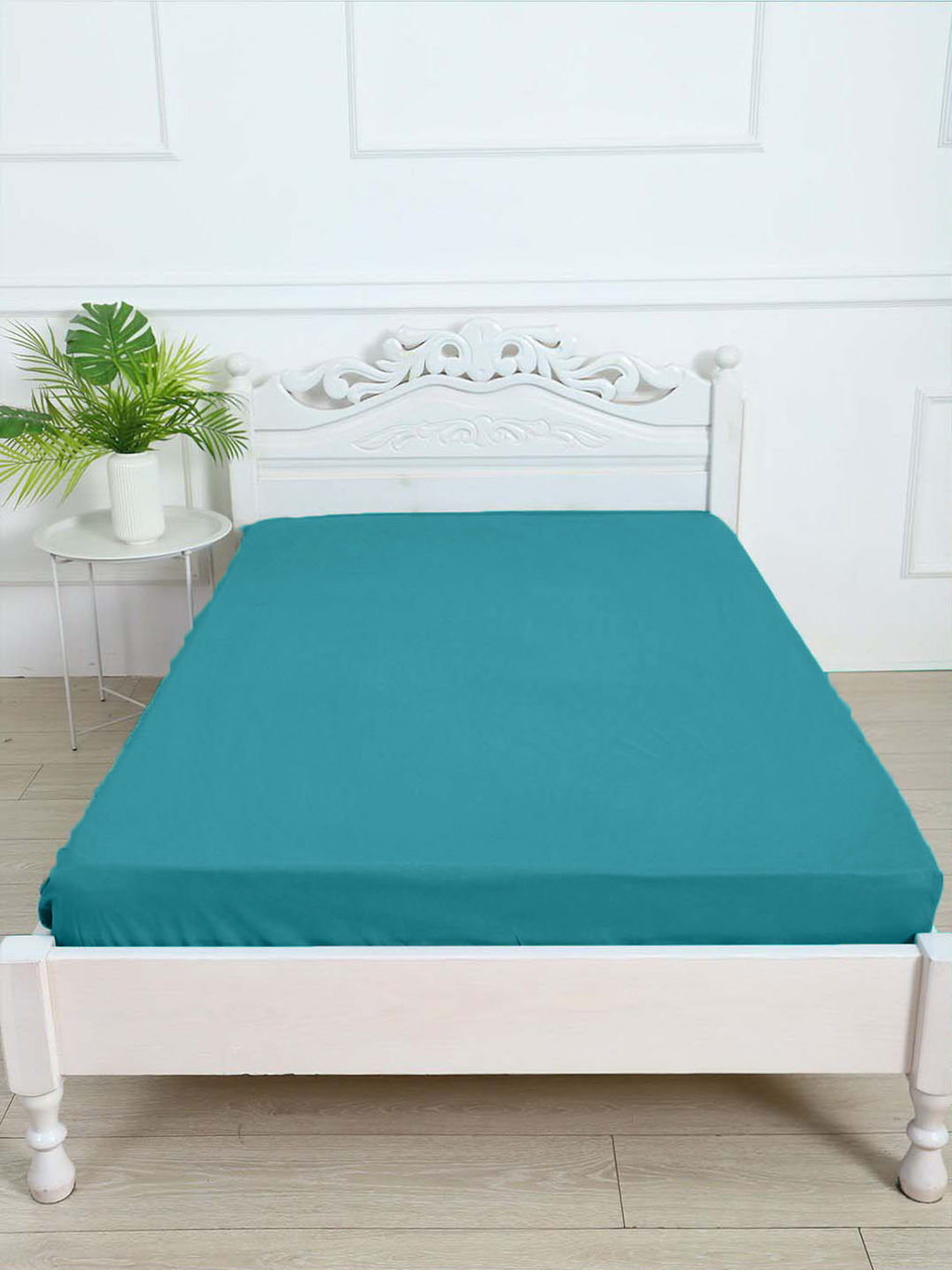 Простыня поплин гладкокрашеный - Темный бирюзовый 220x240