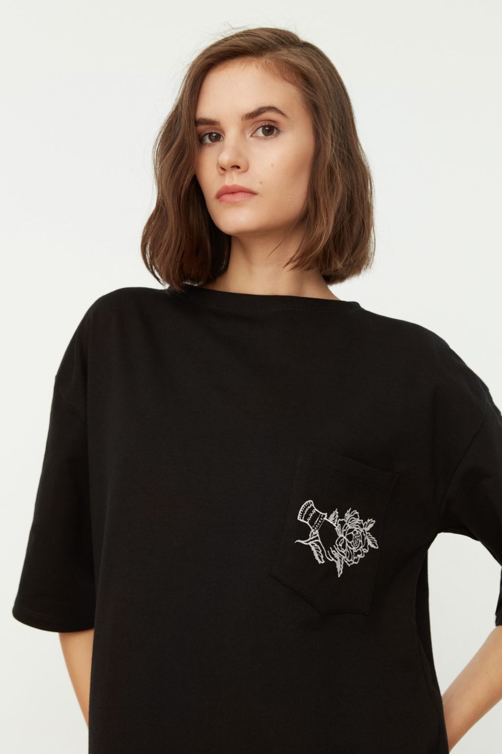 Mor Nak?sl? Relaxed/Rahat Kesim Bisiklet Yaka Midi Orme Elbise TWOSS21EL0175 - Trendyolmilla фото 10