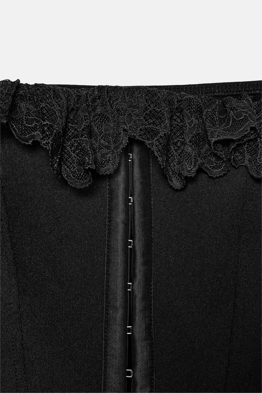 TOP CORSETERO ENCAJE / Negro