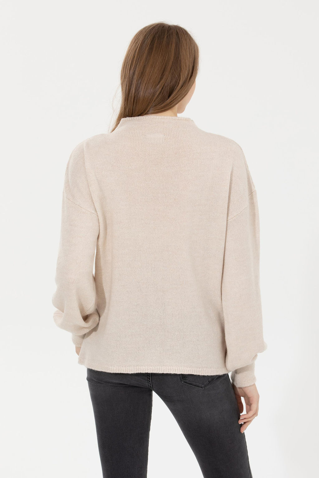 U. S. Polo Assn Женская кремовая водолазка с воротником - U.s. polo assn фото 5