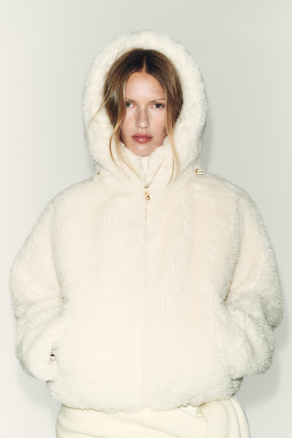 SHEARLING BOMBER JACKET WITH THERMAL INSULATION - Zara фото 3