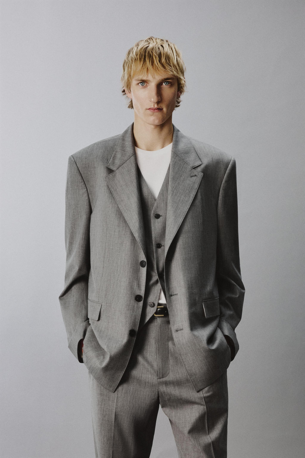 LIMITED EDITION STRIPED TEXTURED SUIT BLAZER - Zara фото 2