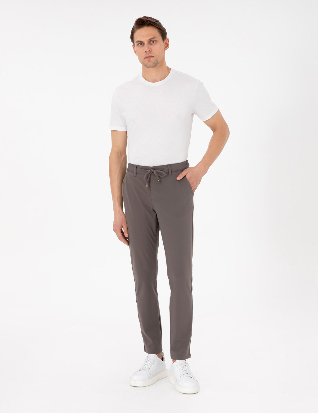 Vizon Slim Fit Esnek Jogger Kanvas Pantolon - Pierre cardin фото 3