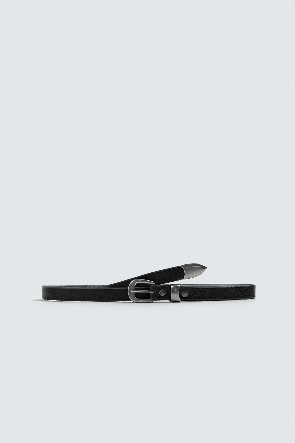 VINTAGE EFFECT LEATHER BELT - Zara фото 2