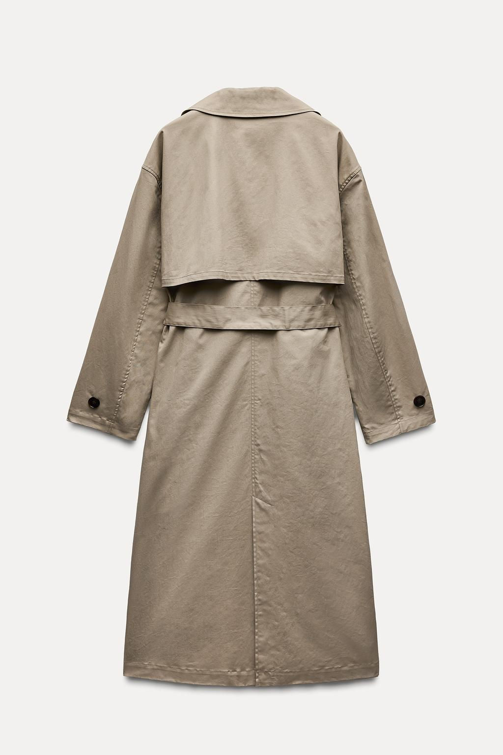 LONG TRENCH COAT WITH BELT - Zara фото 7