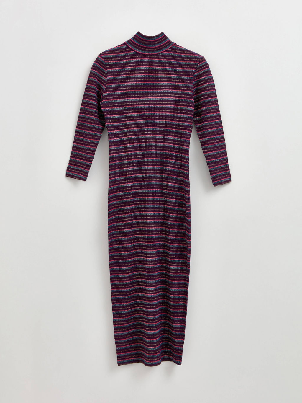 CONTE Платье в полоску с мерцающим блеском 836 plum