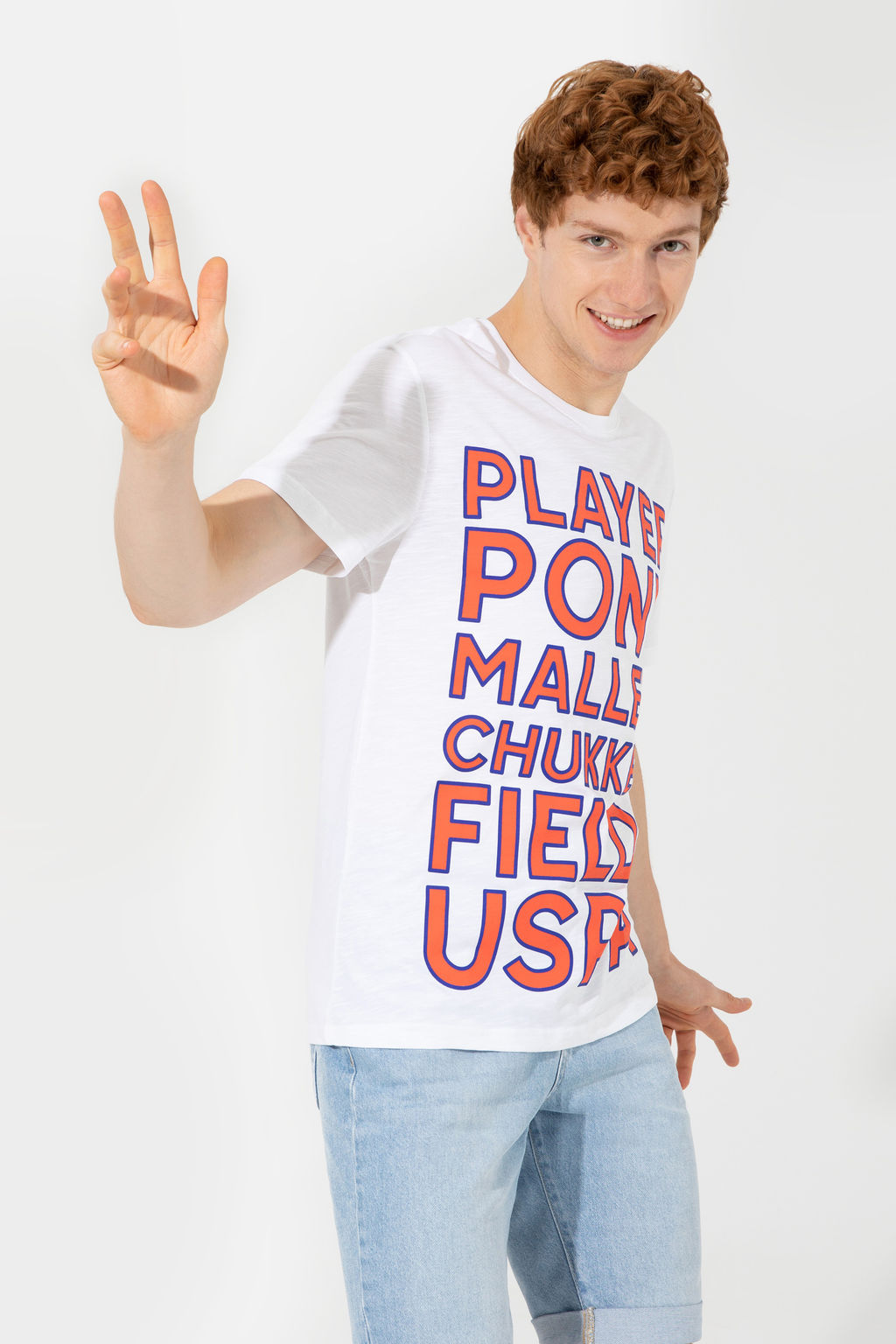 U. S. Polo Assn Мужская белая футболка с круглым вырезом - U.s. polo assn фото 19