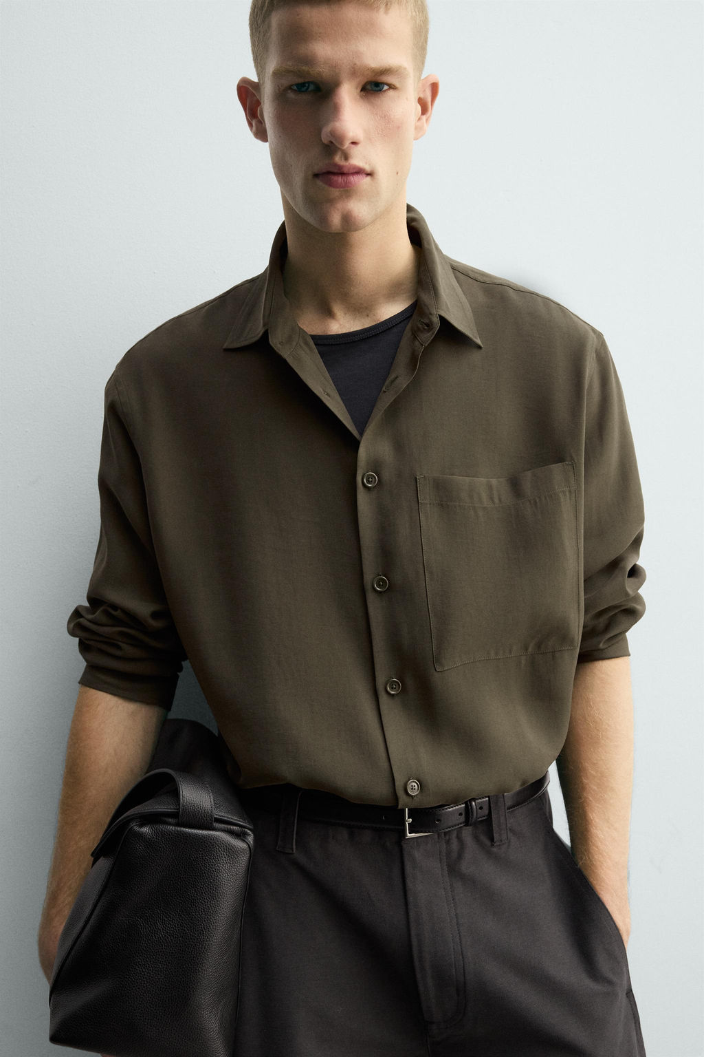FLUID SHIRT WITH POCKET - Zara фото 5