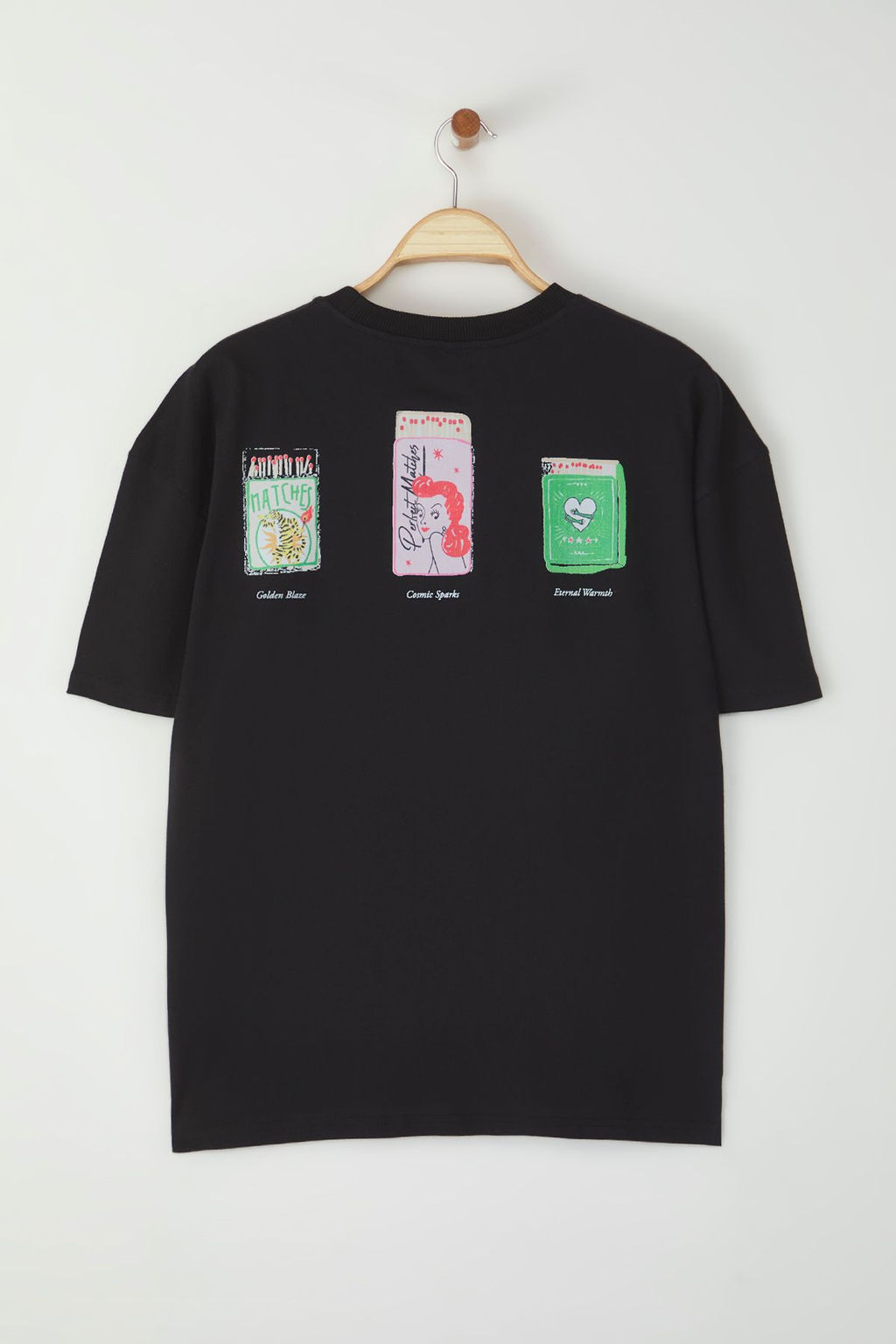 TRENDYOL MAN Siyah Oversize/Genis Kesim Bask?l? %100 Pamuk T-Shirt TMNSS25TS00108 - Trendyolmilla фото 3