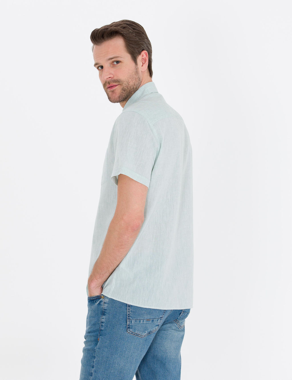 Рубашка Pierre Cardin Regular Fit зеленая
