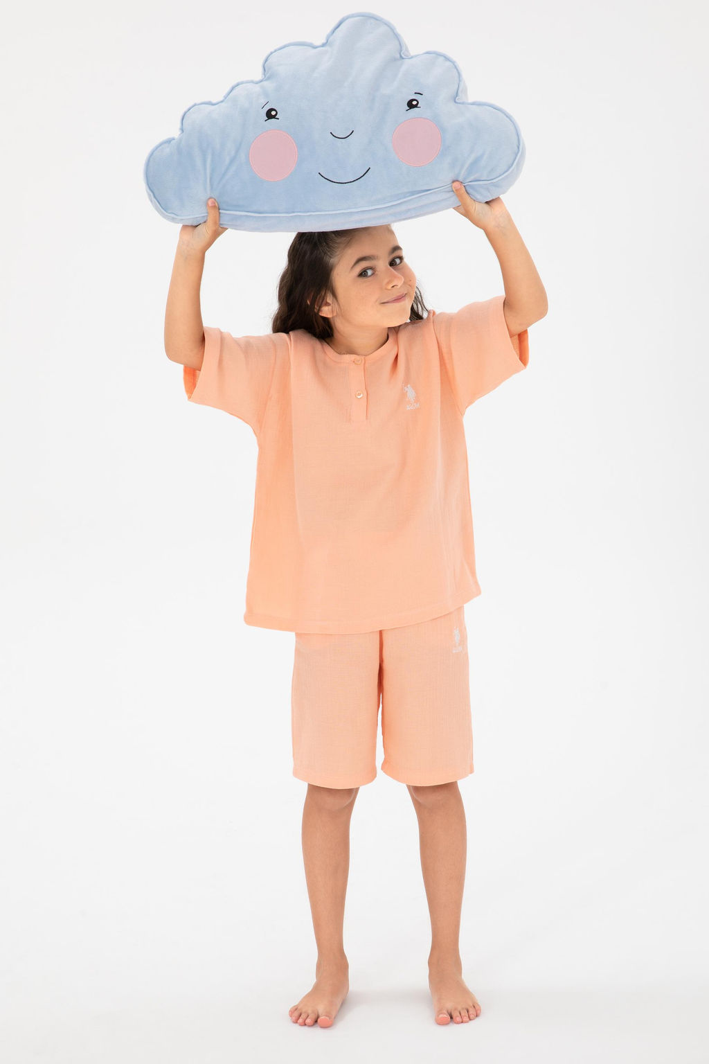 K_z _ocuk Somon Pijama Tak_m_ Sepette S_rpriz _ndirim - U.s. polo assn фото 7