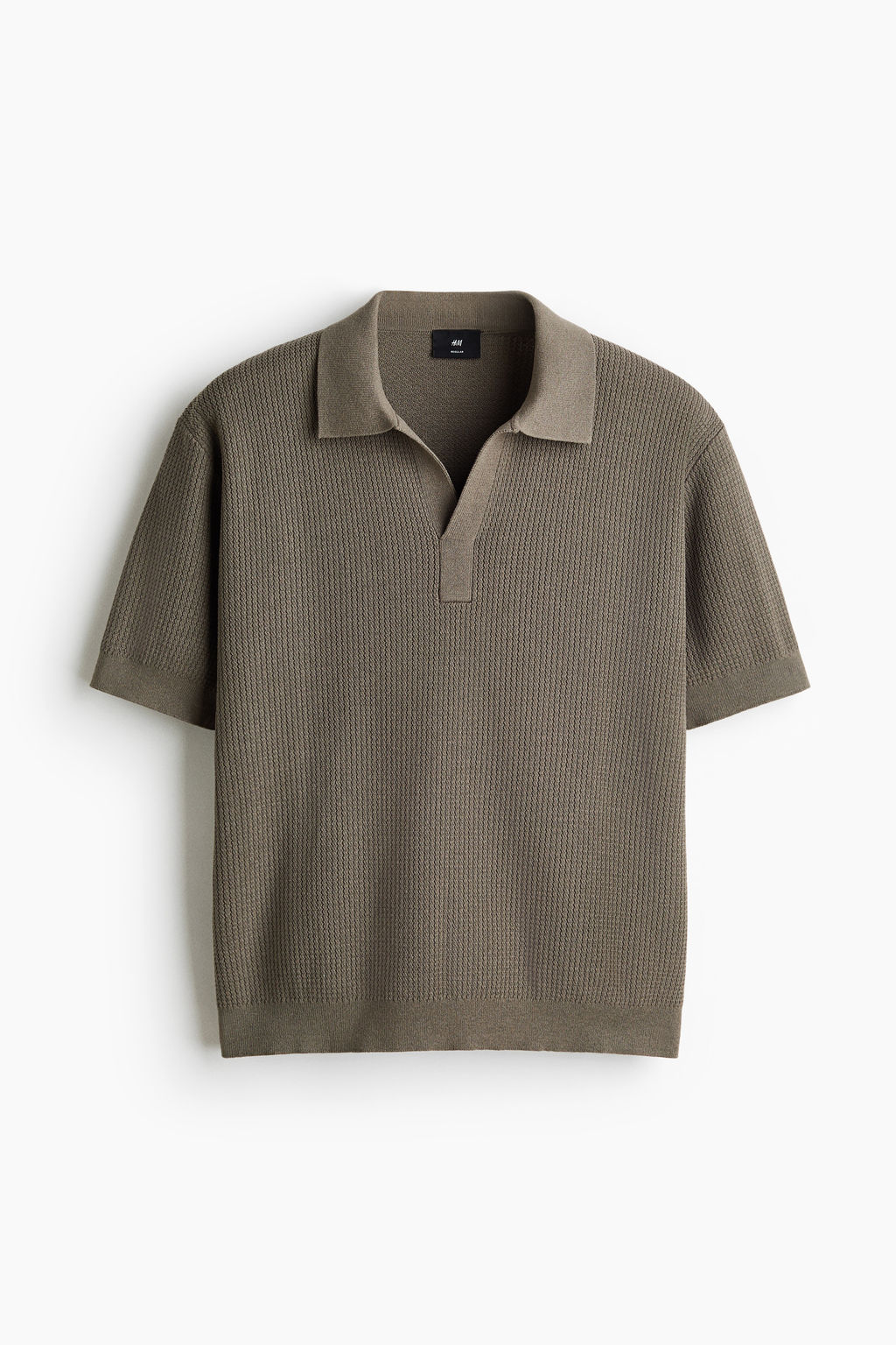 Polo en punto trenzado Regular Fit - H&m фото 3
