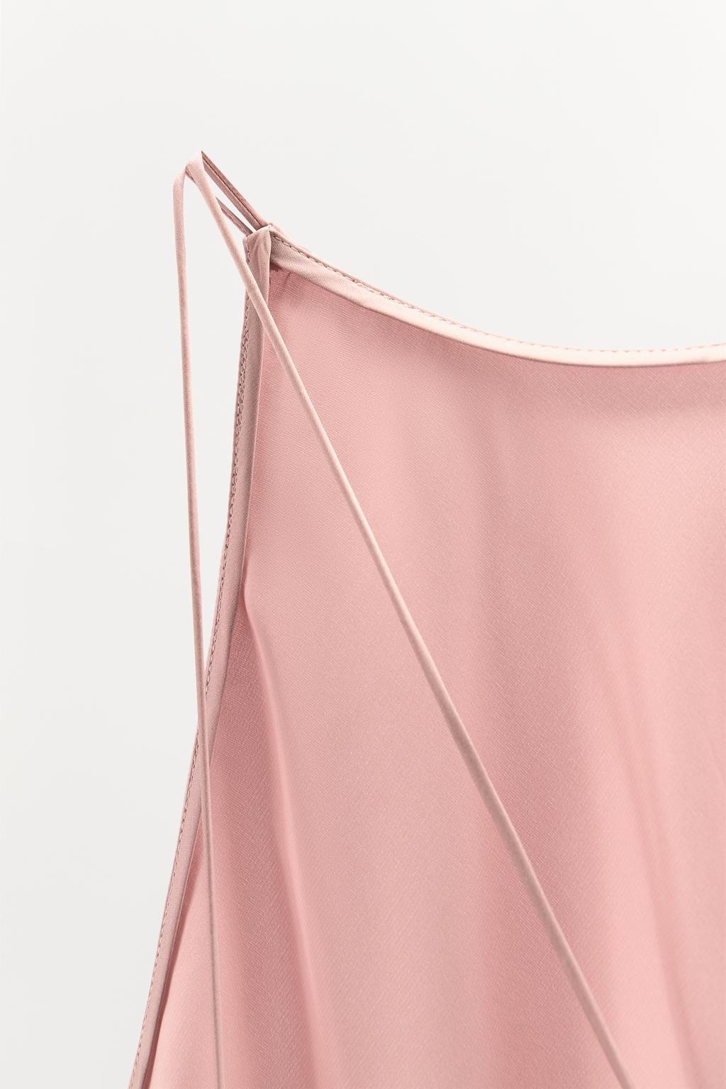 GLOSSY HALTER NECK DRESS - Zara фото 6