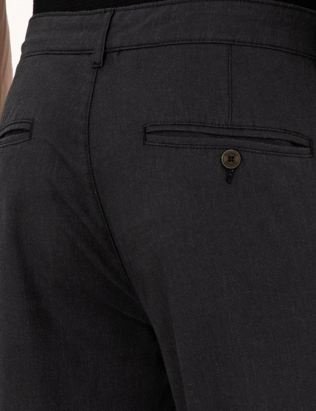 Siyah Slim Fit Pamuk Kar___ml_ Kanvas Pantolon
