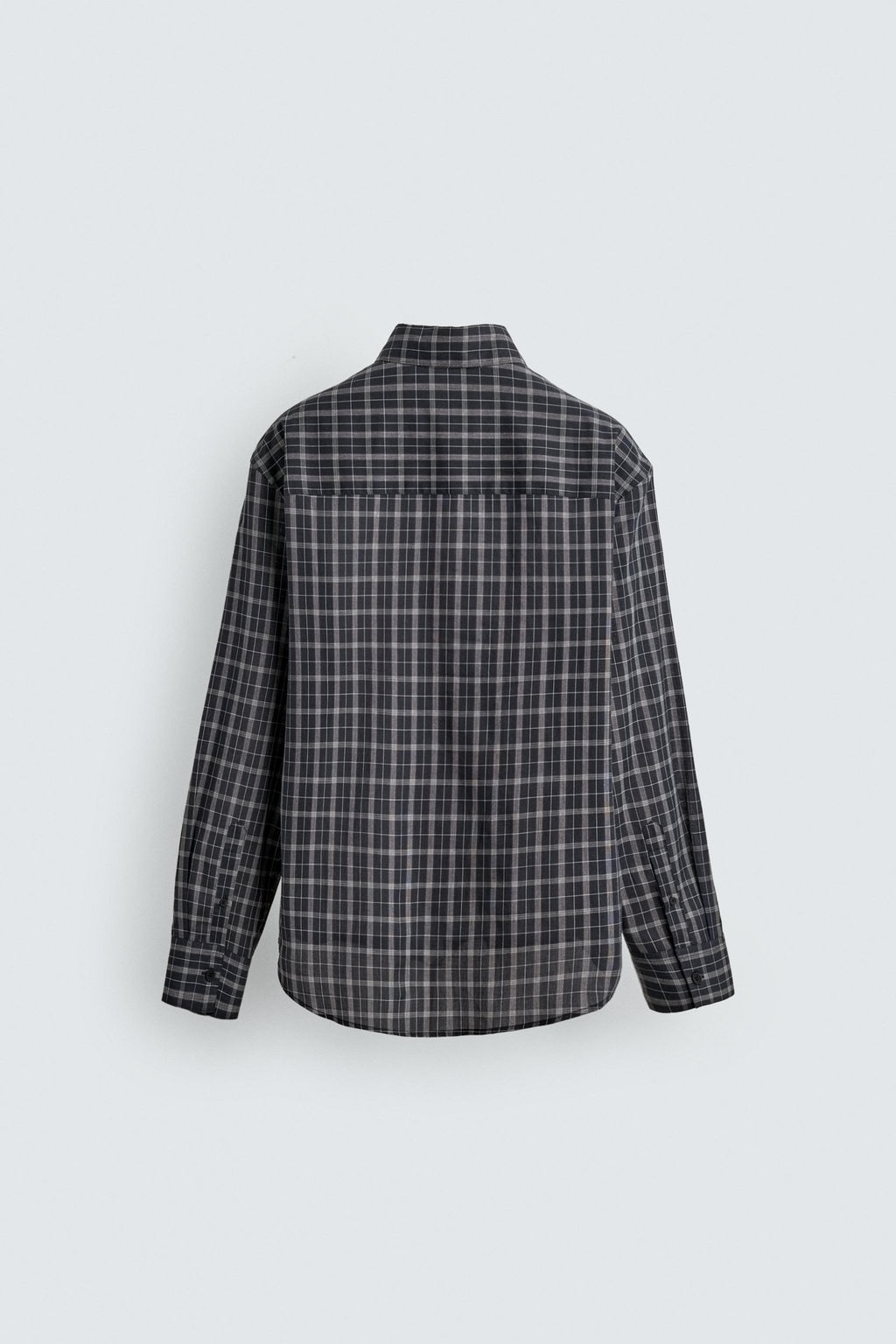 Рубашка Zara Voile Cuadros темно-синяя