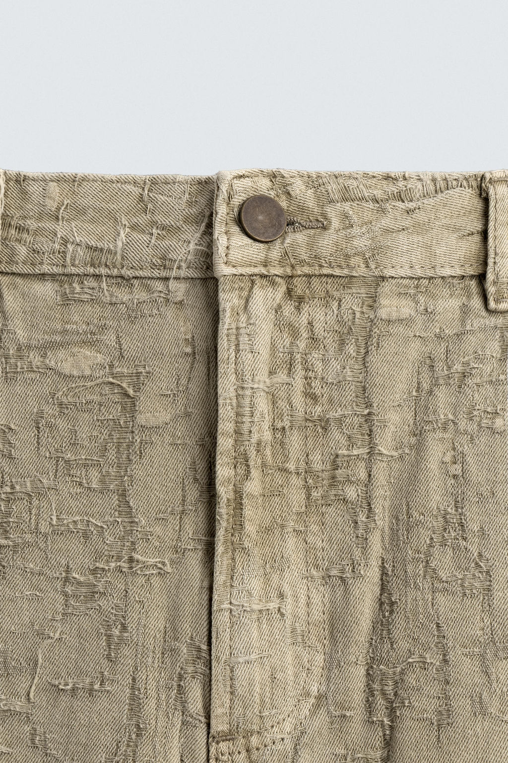 PANTAL?N STRAIGHT FIT JACQUARD / Khaki - Zara фото 9