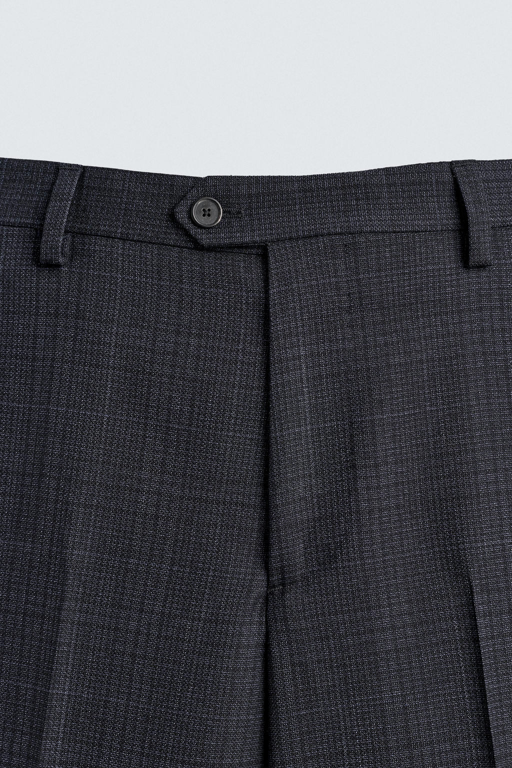 PANTAL?N TRAJE CUADROS 100% LANA / Marino - Zara фото 7