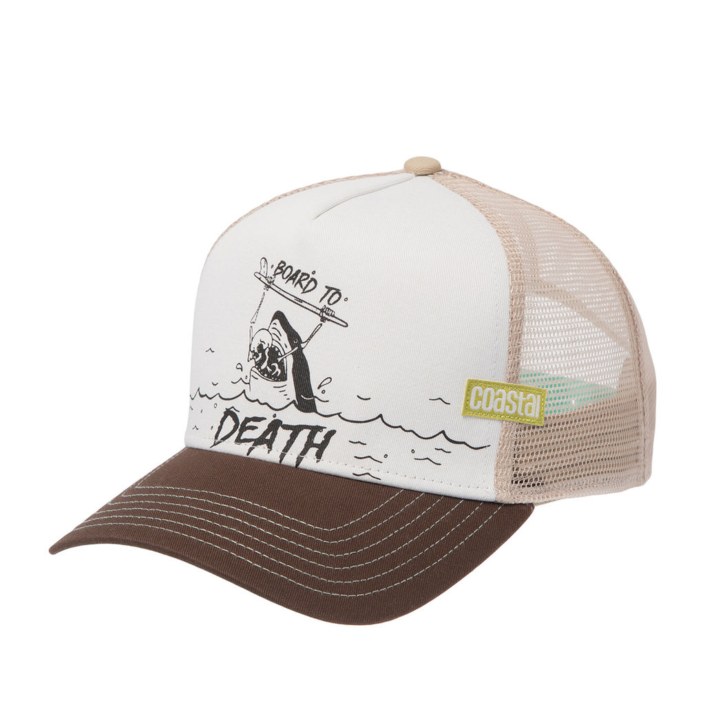 Бейсболка COASTAL арт. HFT Board To Death (коричневый / белый)