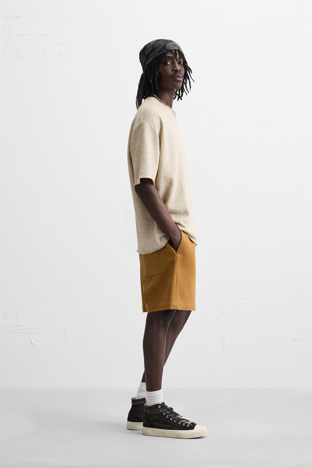 TEXTURED PRINT KNIT T-SHIRT - Zara фото 4