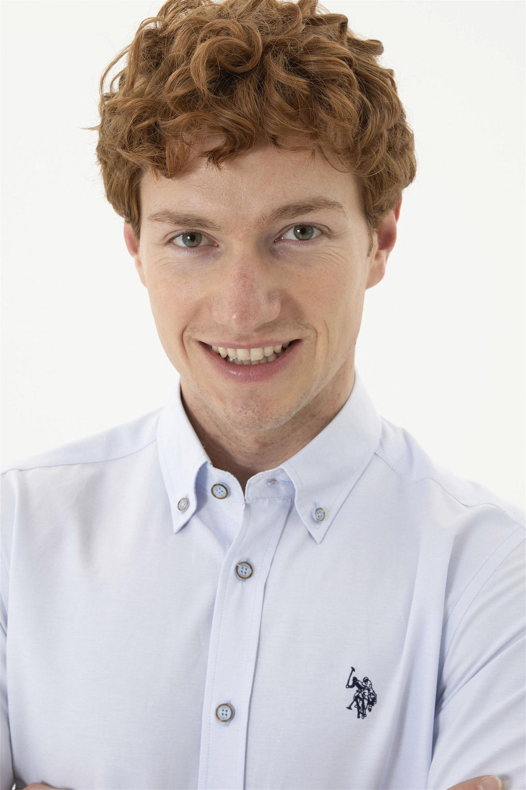 Мужская голубая рубашка с длинным рукавом - U.s. polo assn фото 2