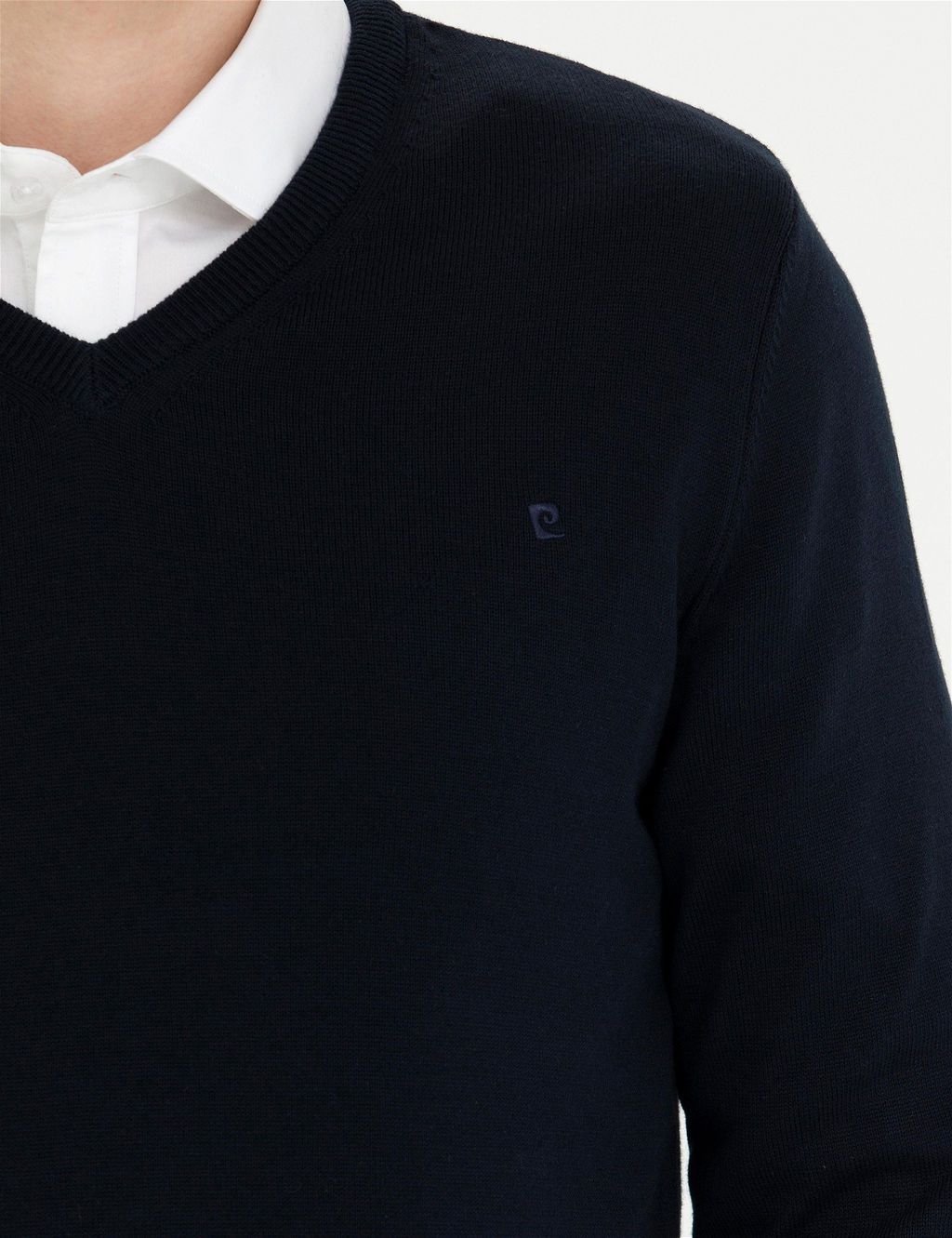 Lacivert Slim Fit V Yaka Basic Triko Kazak - Pierre cardin фото 7