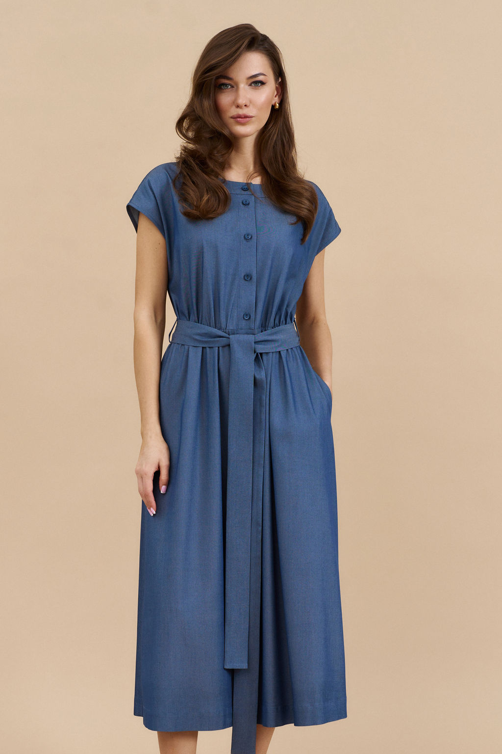 Платье 0871 деним - Diliafashion фото 2