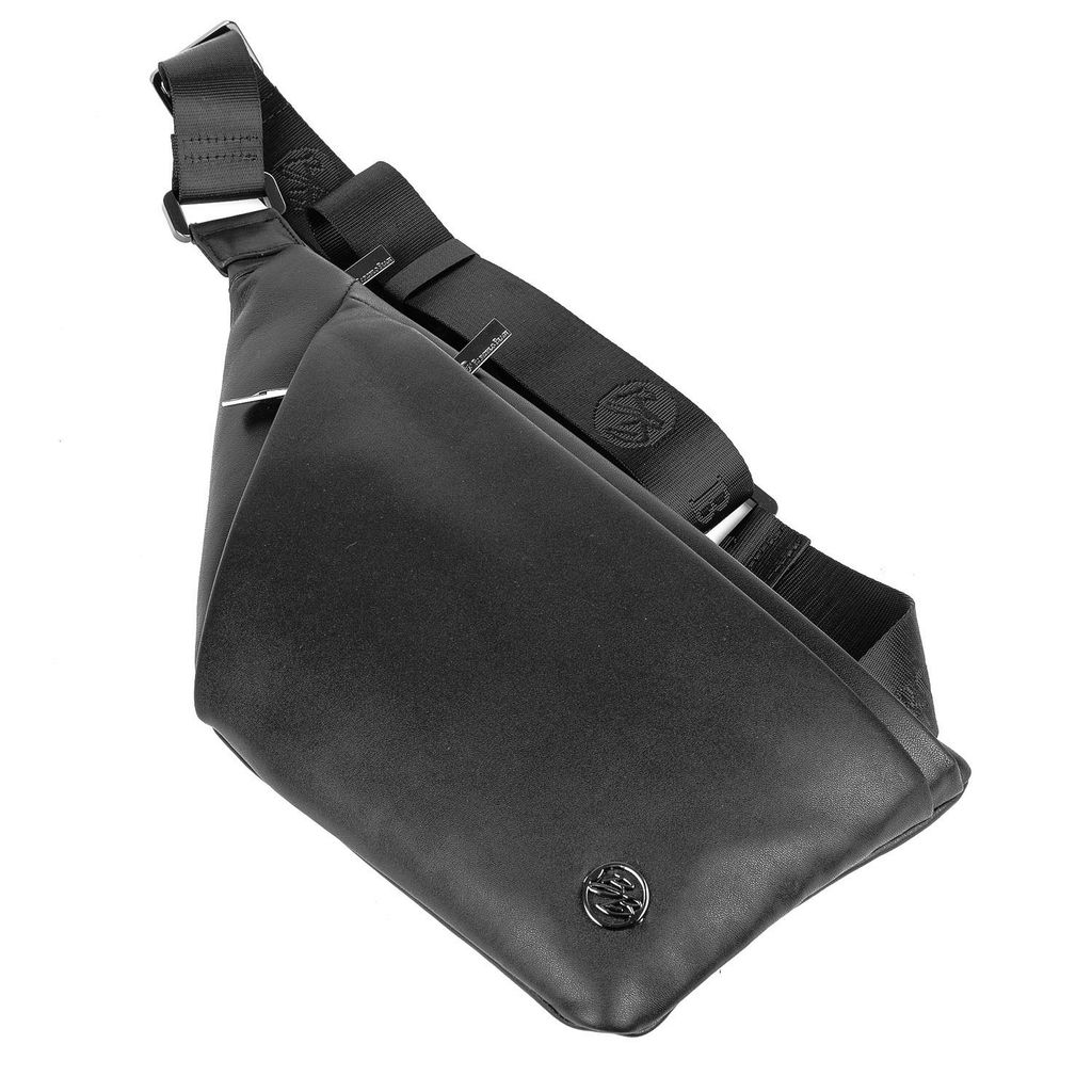 Мужская кожаная сумка-слинг - Barcelo biagi фото 4