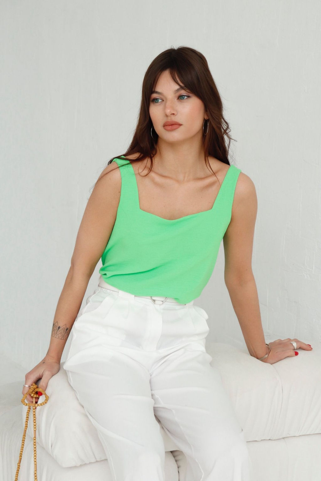 9266 Топ базовый салатовый - Martichelli фото 10