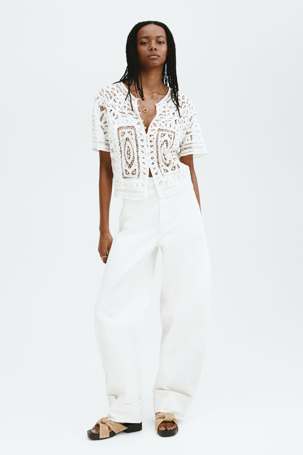 Blusa oversize efecto crochet - H&m фото 2