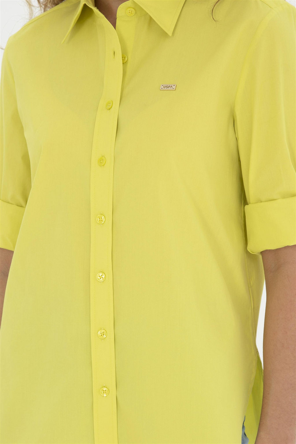 U. S. Polo Assn / Женская рубашка с длинным рукавом фисташкового цвета - U.s. polo assn фото 6