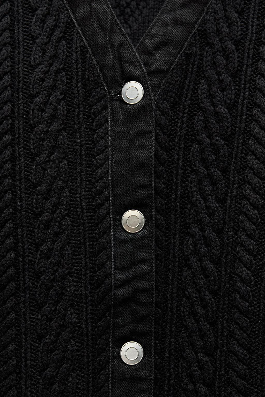 KNIT AND DENIM JACKET - Zara фото 8