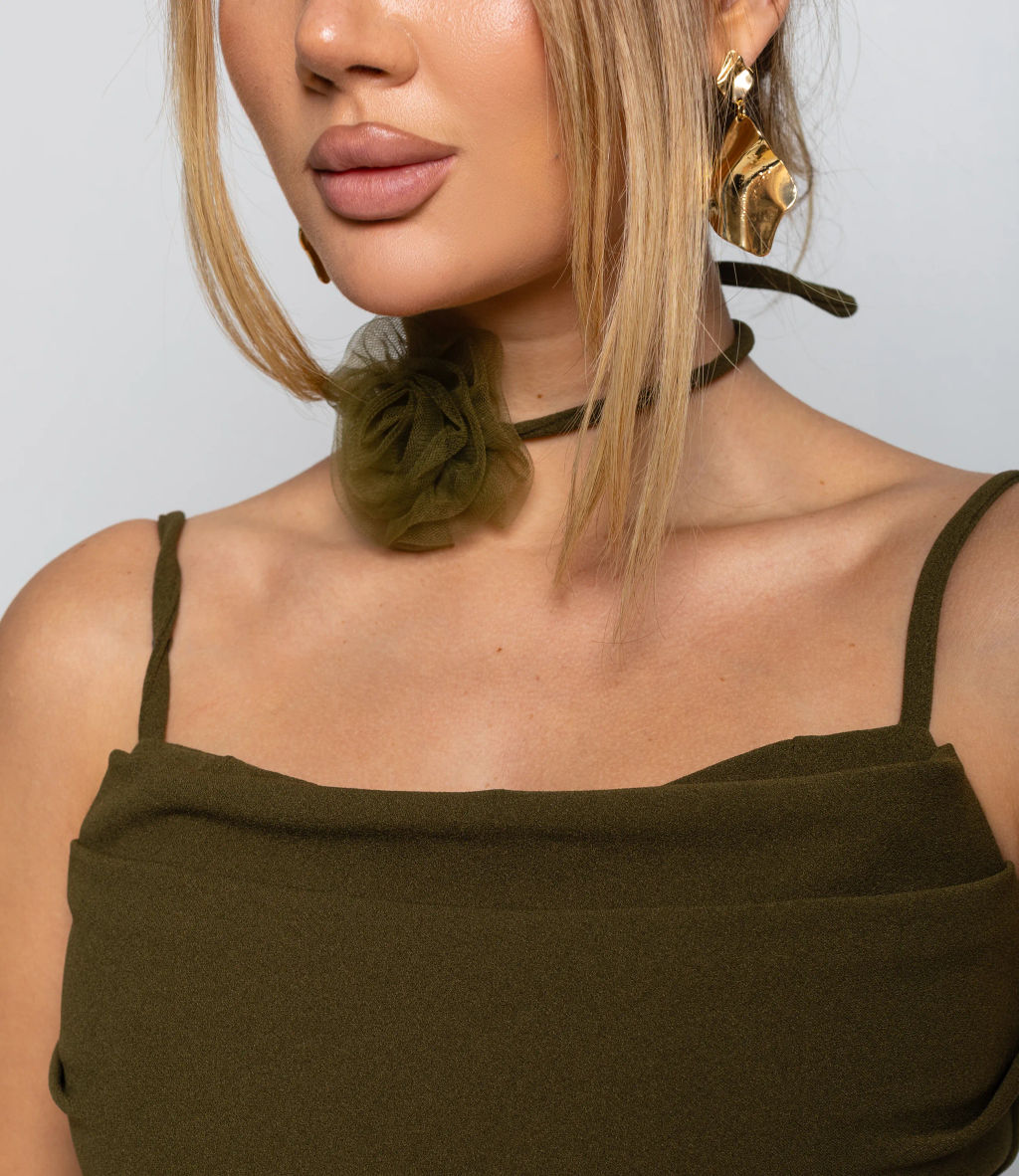 Платье #КТ802 (14), хаки - Dommod фото 5