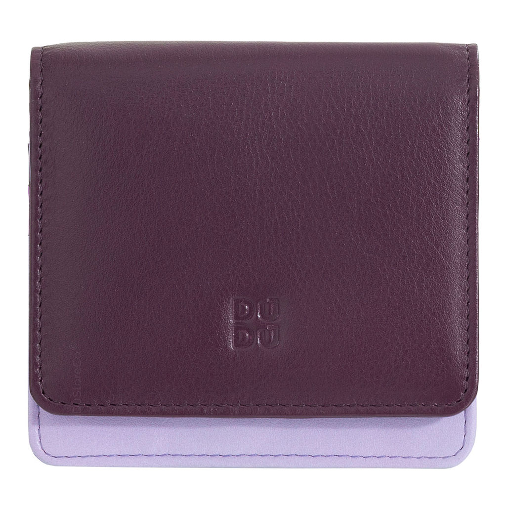 Итальянский кожаный кошелек DuDu серии Flores | темно-фиолетовый - Dudubags фото 2