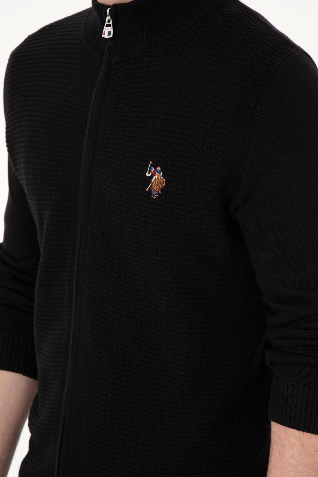Мужской черный базовый трикотажный кардиган Неожиданная скидка в корзине - U.s. polo assn фото 14