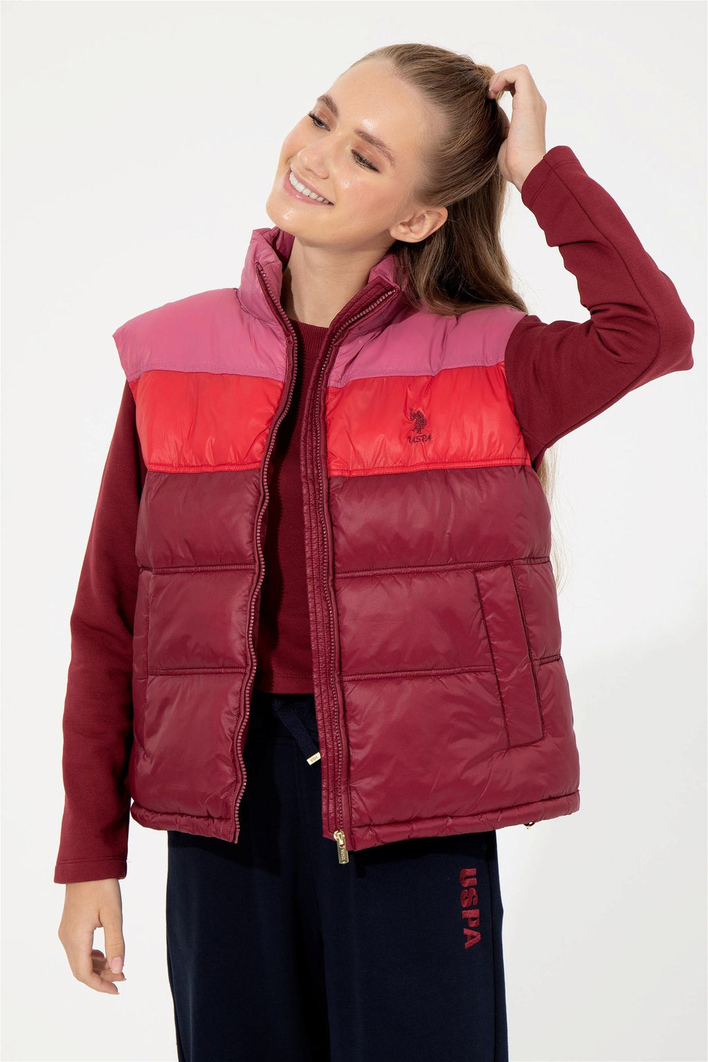 Женский вишневый жилет Неожиданная скидка в корзине - U.s. polo assn фото 4