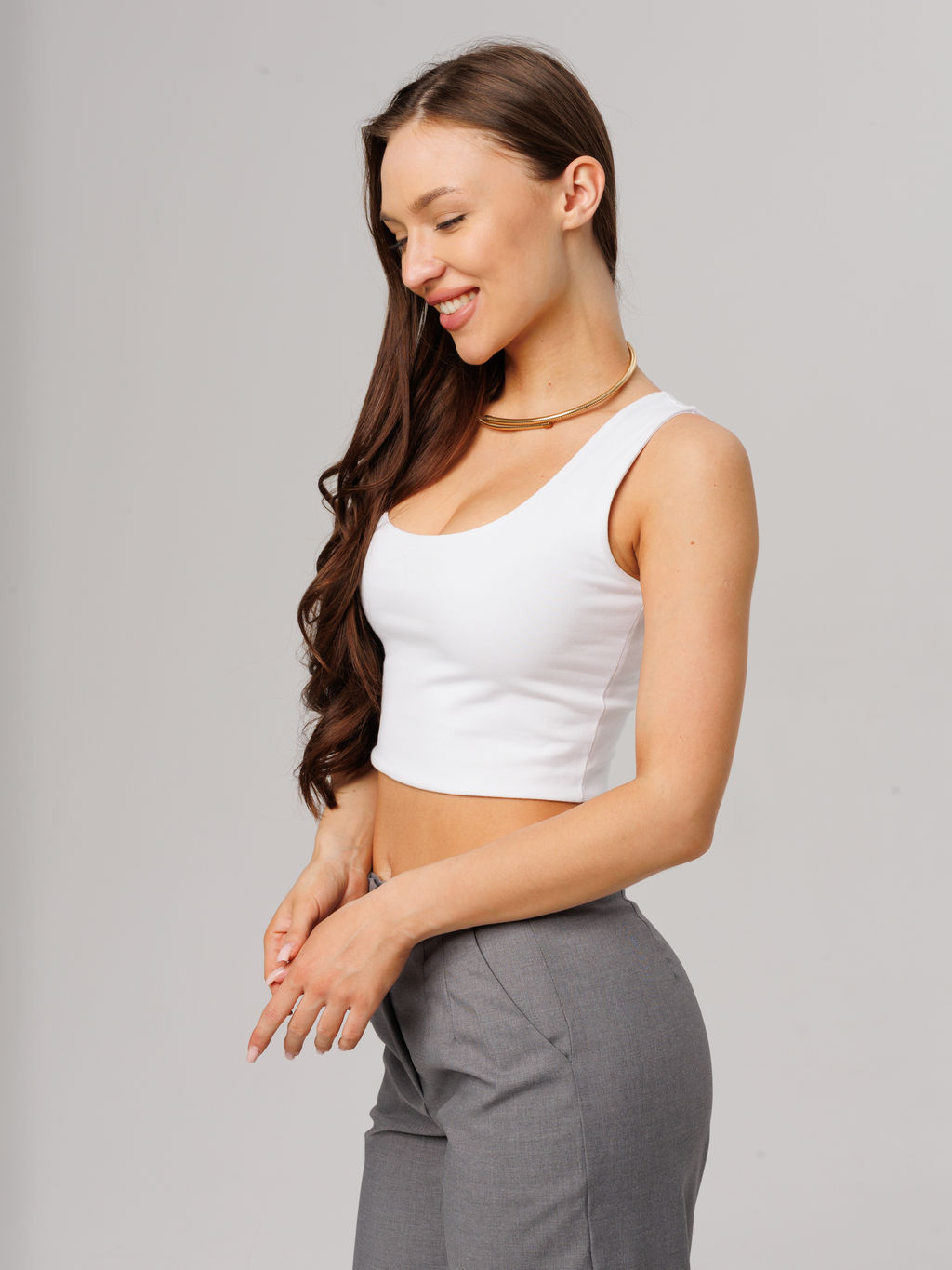Женский укороченный топ Lingeamo белый ЛТ-09 (1)  фото 5