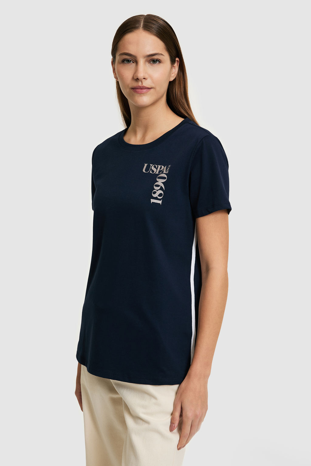 Kad_n Lacivert Bisiklet Yaka Ti__rt - U.s. polo assn фото 3