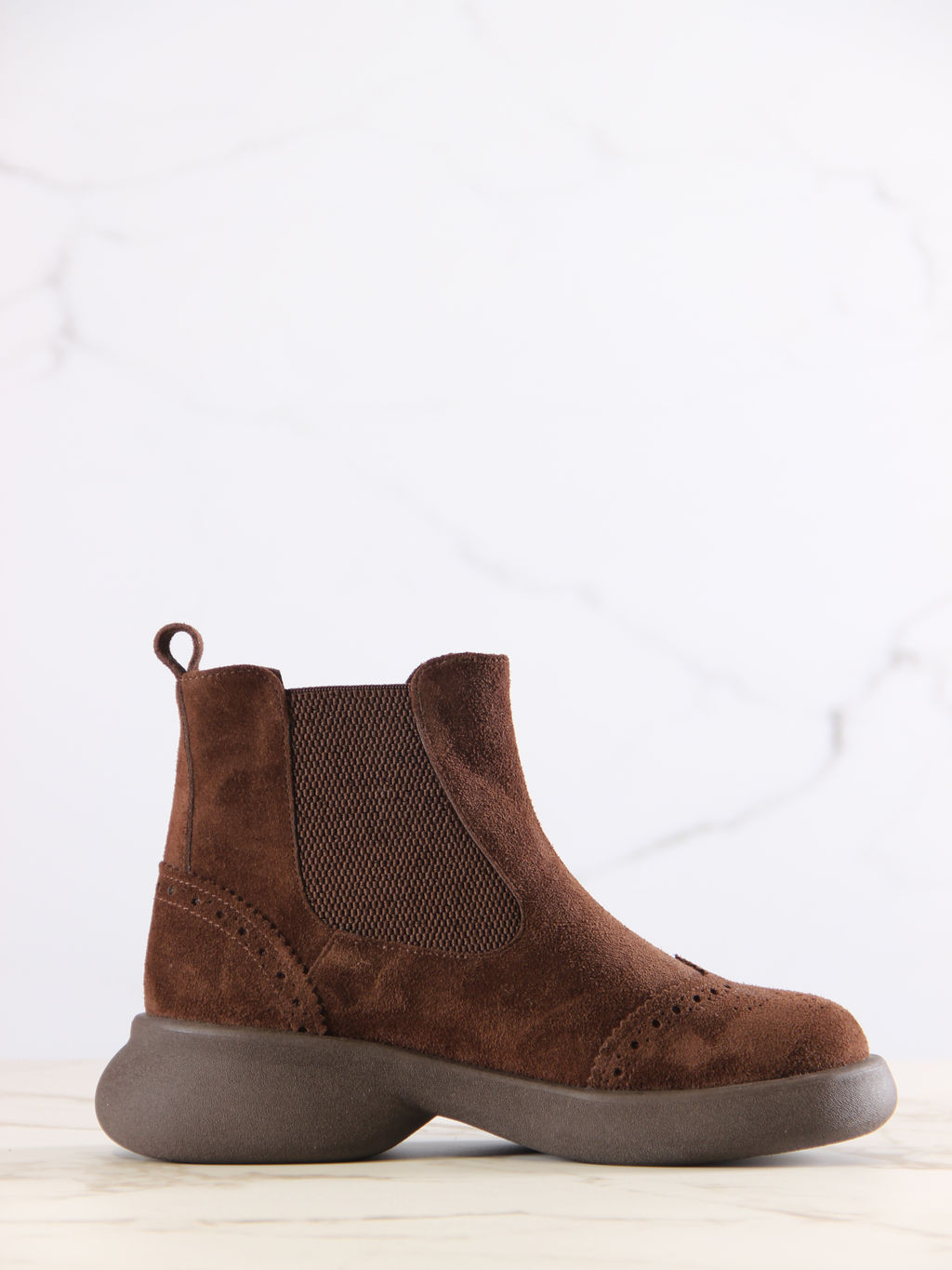 Челси 332.927br.Коричневая замша/мех