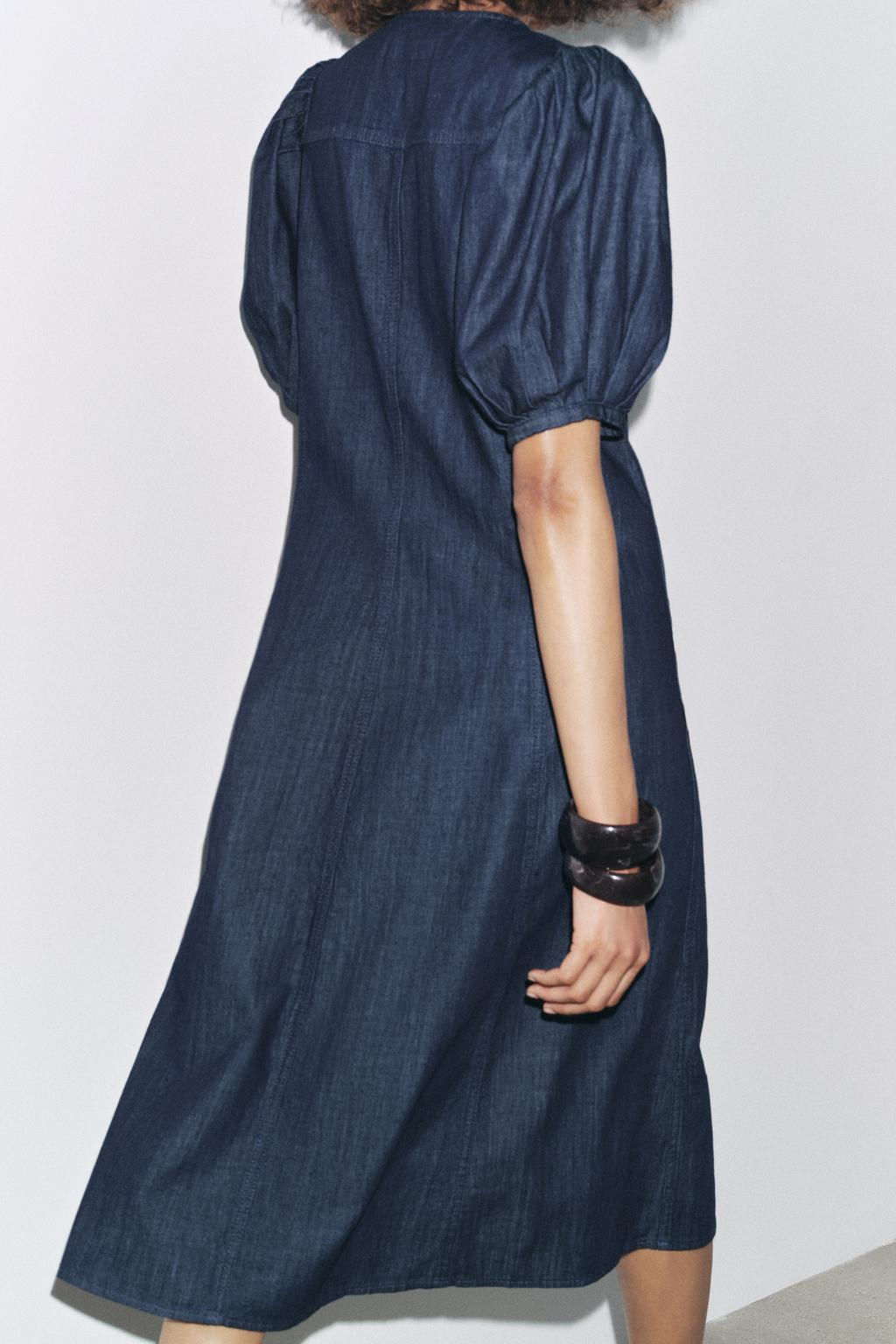 ZW COLLECTION DENIM DRESS - Zara фото 3