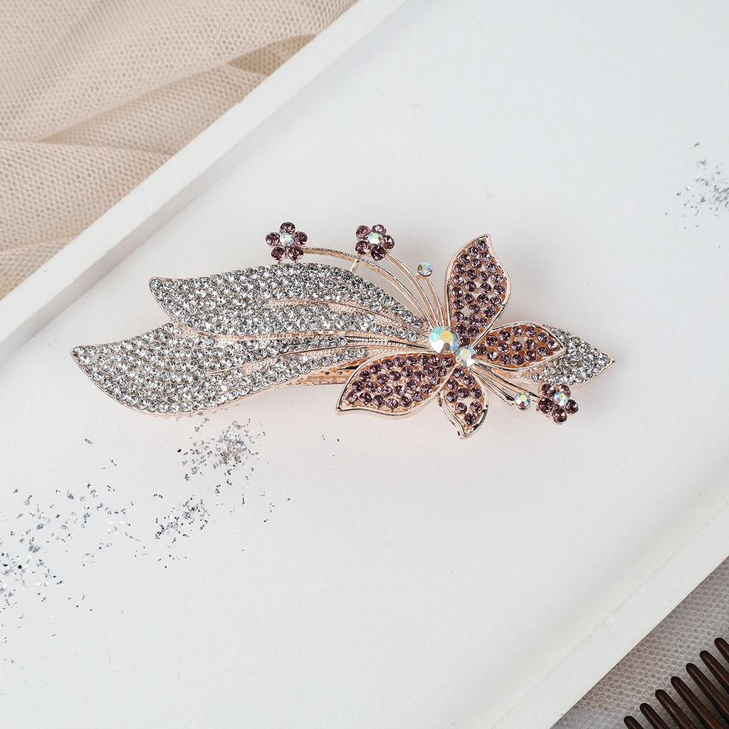 Заколка-автомат Бабочка / N3258-11 /уп 12/ - ГалеонТрейд фото 3