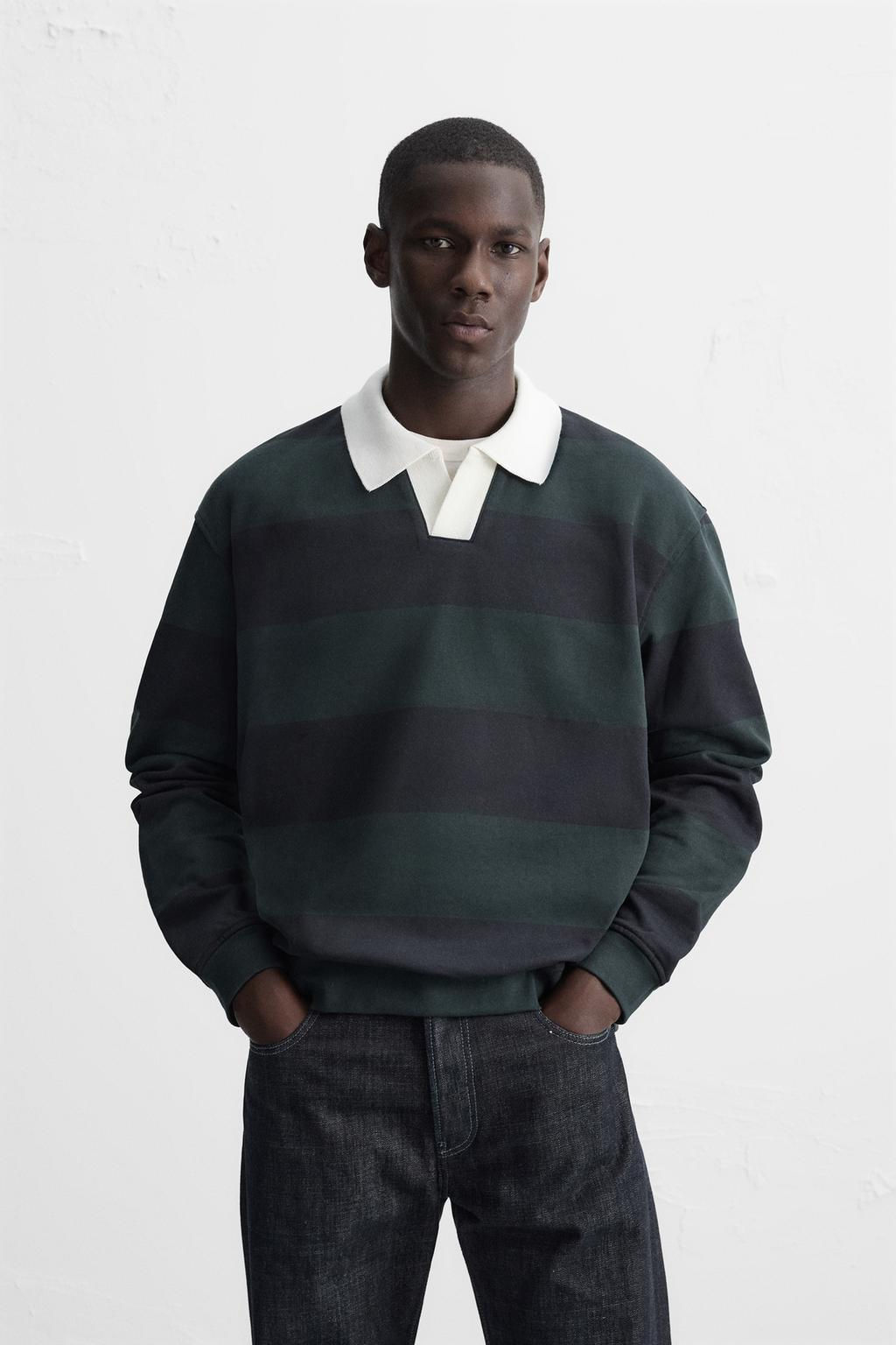 CONTRAST STRIPED POLO SHIRT - Zara фото 2