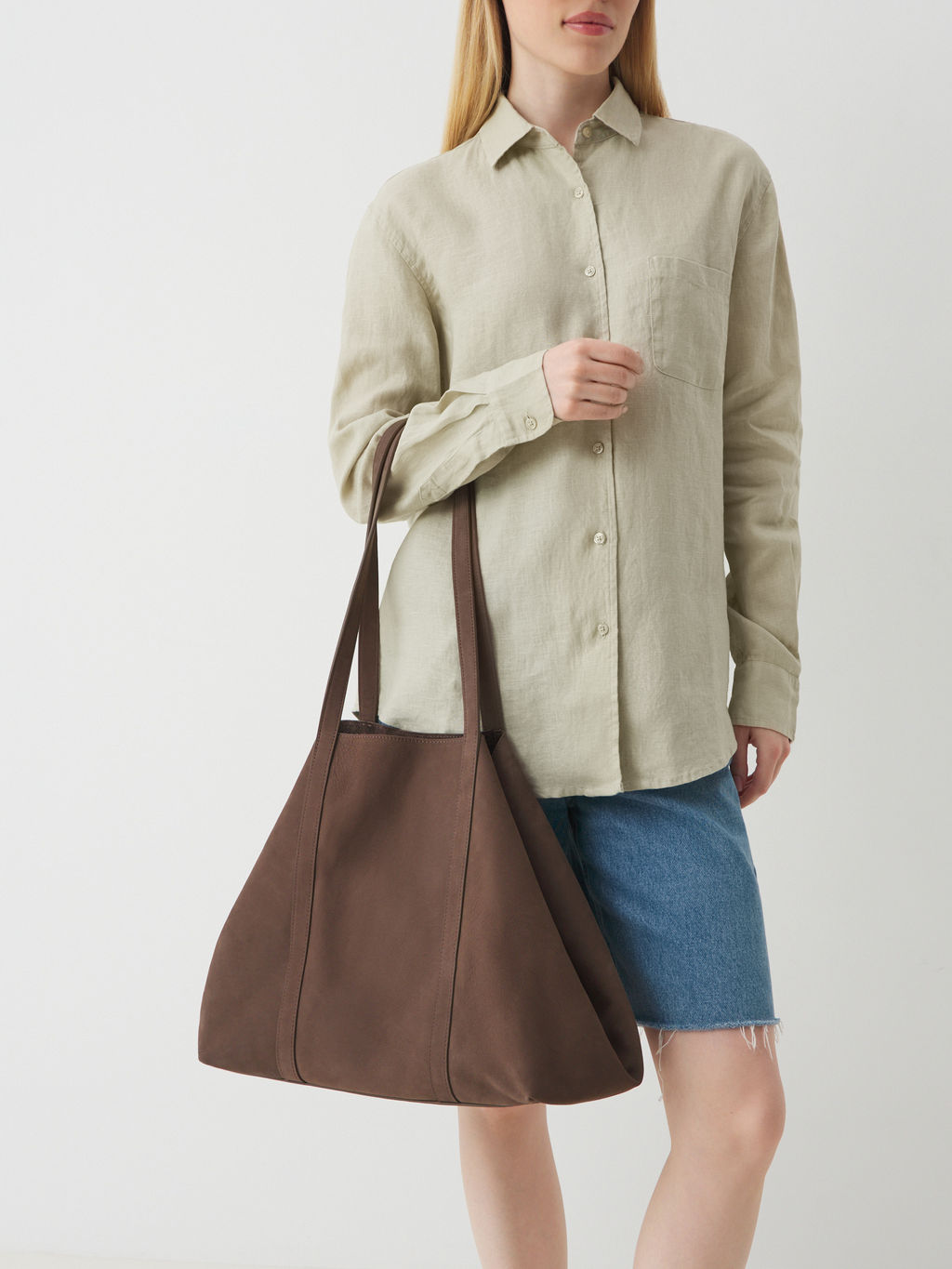 Женский шоппер MAISON DAVID EMMA Артикул 4661353, пыльно-коричневый  фото 2