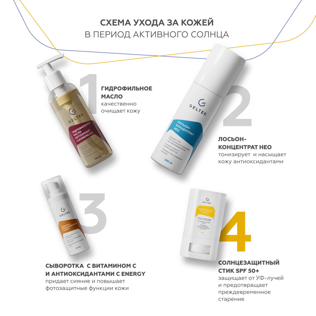 Солнцезащитный стик для лица SPF 50+ GELTEX