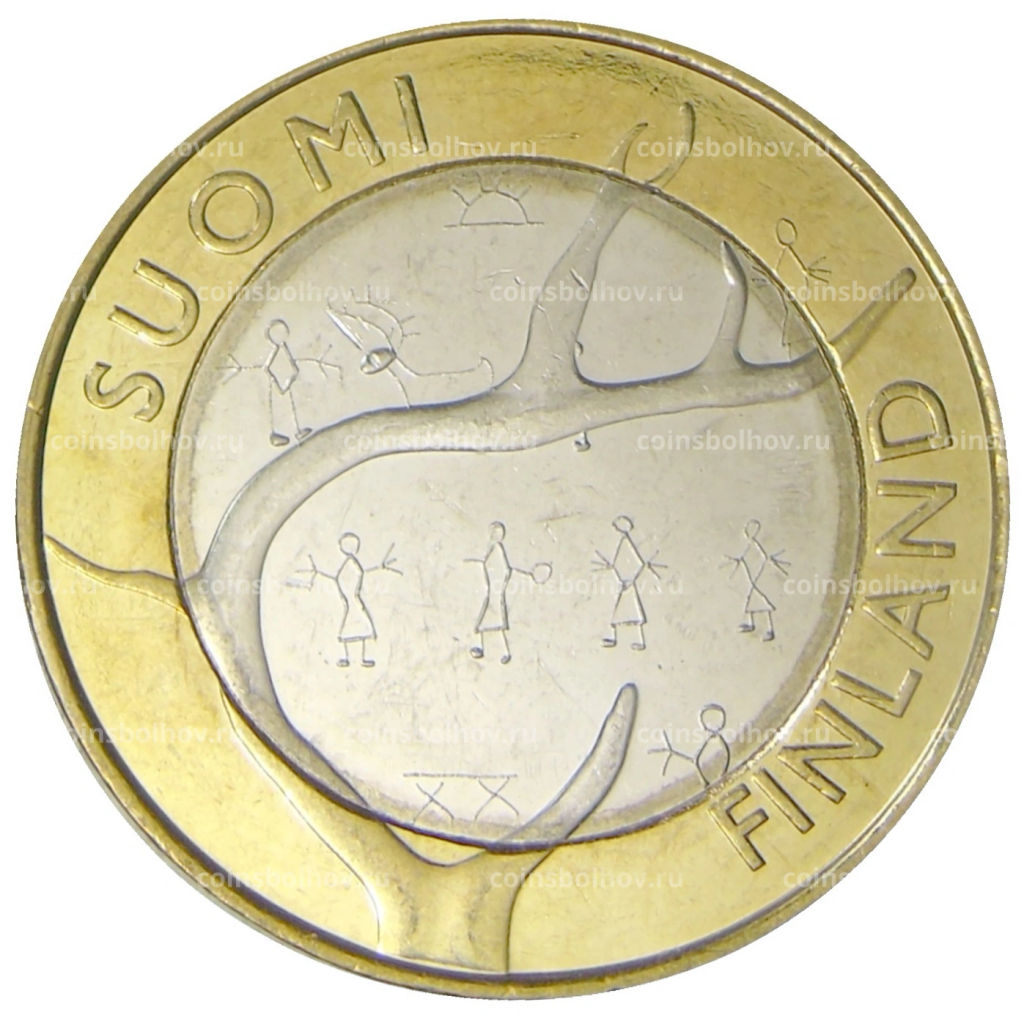 5 евро 2011 года Финляндия Исторические регионы Финляндии  Лапландия