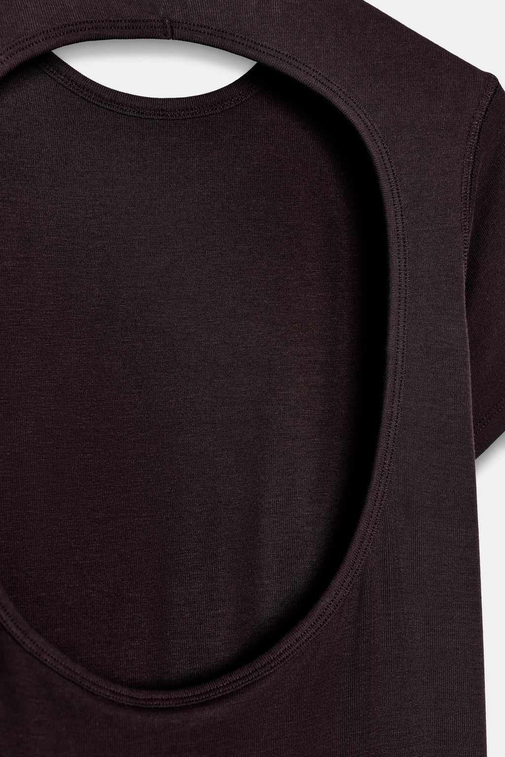 CAMISETA ABERTURA ESPALDA / Marr?n oscuro - Zara фото 5