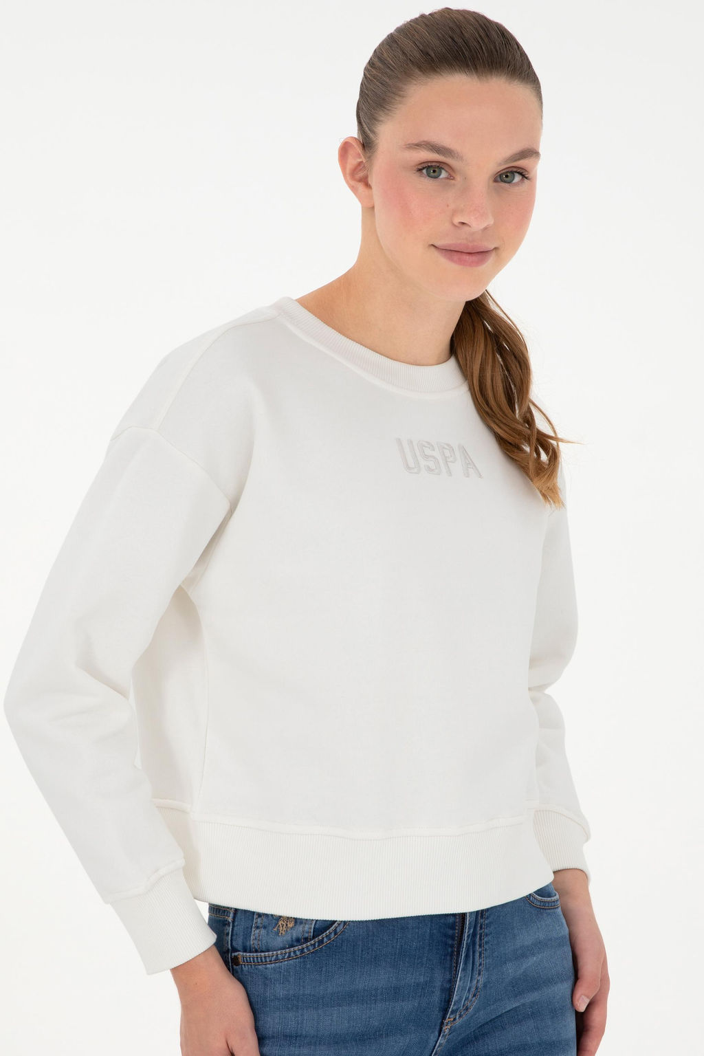 Женский свитшот цвета экрю Неожиданная скидка в корзине - U.s. polo assn фото 3