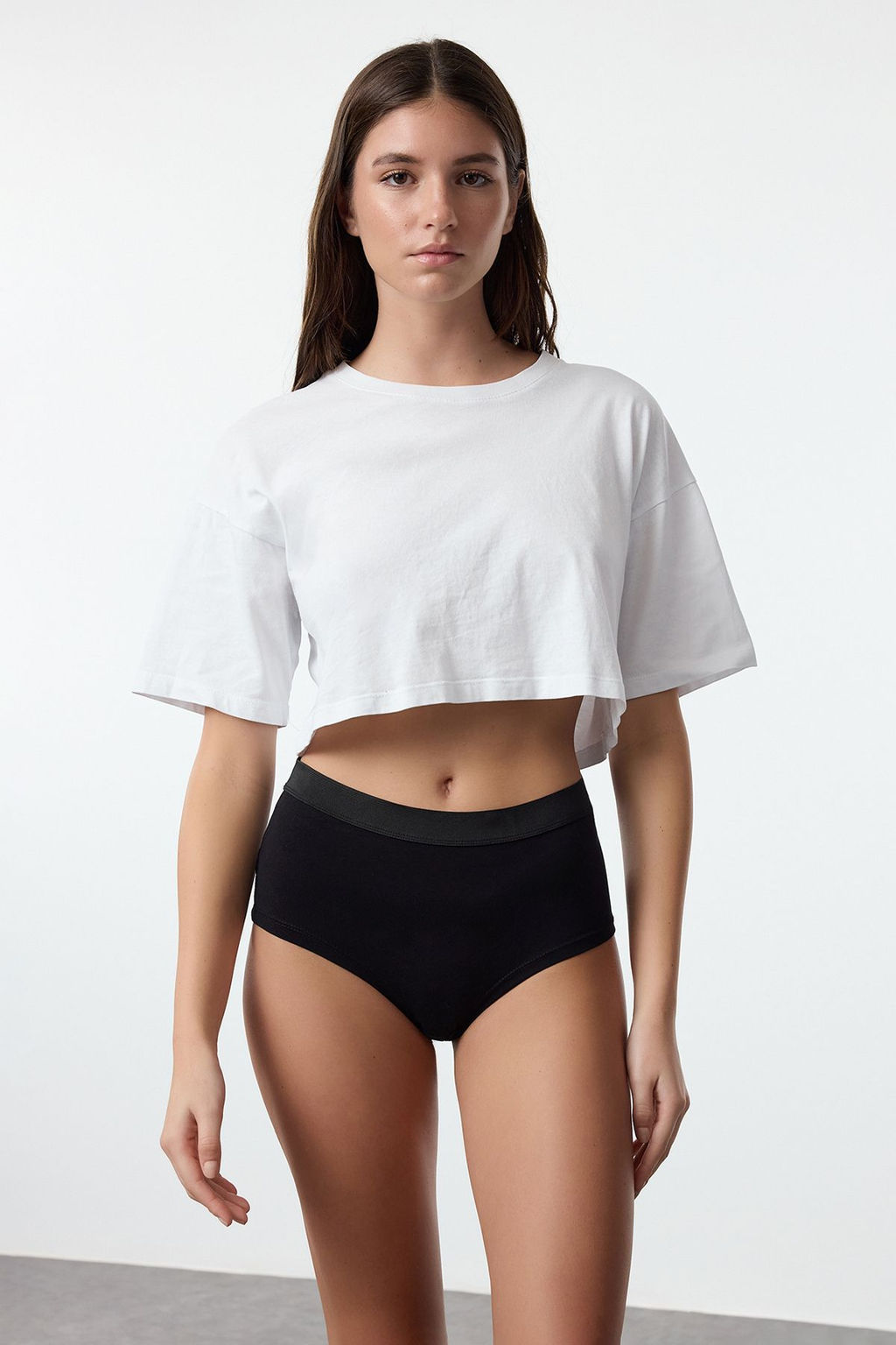 Siyah-Cok Renkli 3lu Paket Pamuklu Y?ld?z Desenli Hipster Orme Kulot THMAW25KU00008 - Trendyolmilla фото 4