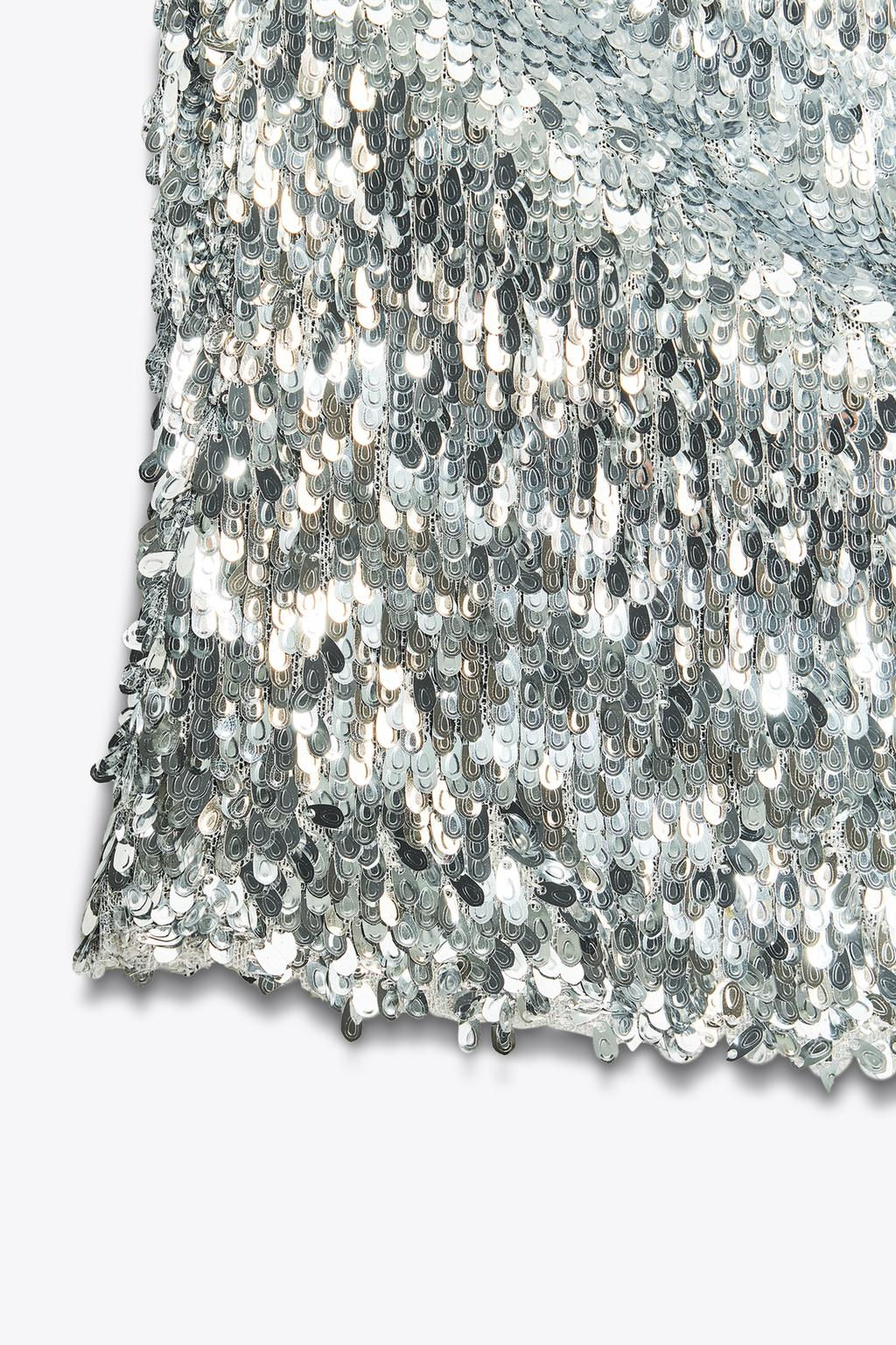 SEQUINNED HALTER TOP - Zara фото 9
