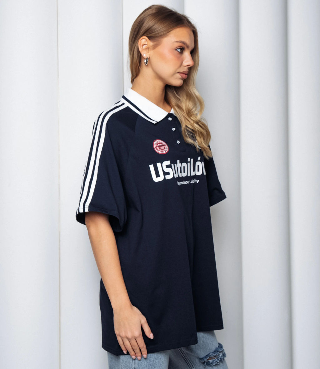 Футболка #КТ1716, тёмно-синий - Dommod фото 2