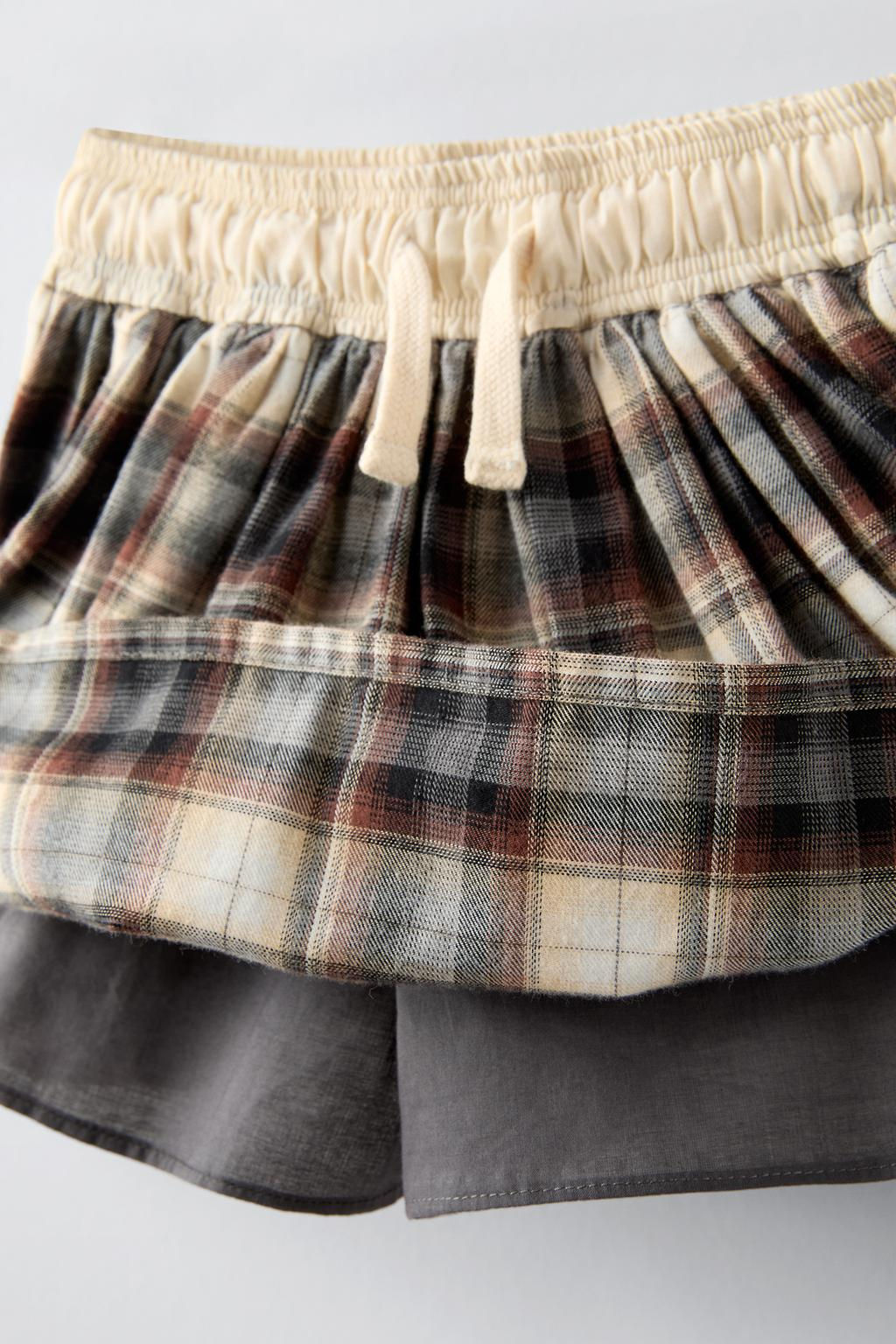 CHECK BERMUDA SKORT - Zara фото 4